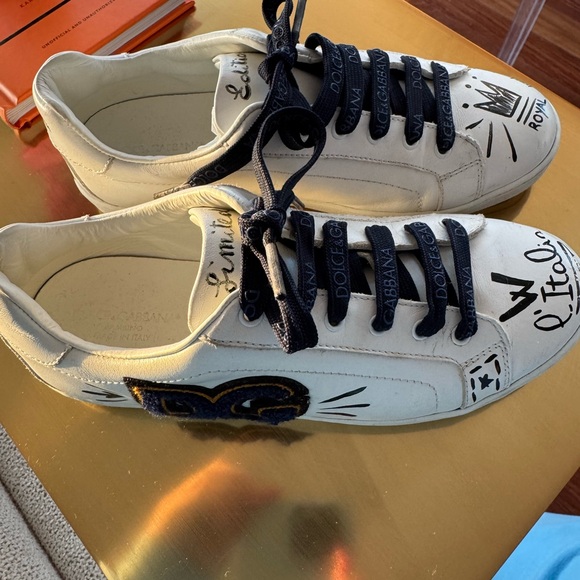 Dolce & Gabbana White and Black Sneakers - Picture 6 of 7